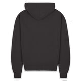 SUPER HEAVY BLANK ZIP-HOODIE WASHED BLACK