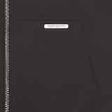 SUPER HEAVY BLANK ZIP-HOODIE WASHED BLACK