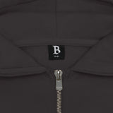 SUPER HEAVY BLANK ZIP-HOODIE WASHED BLACK
