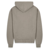 SUPER HEAVY BLANK ZIP-HOODIE STONE