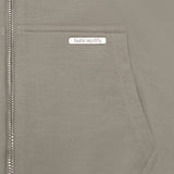 SUPER HEAVY BLANK ZIP-HOODIE STONE