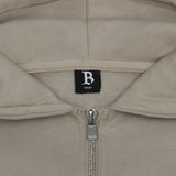 SUPER HEAVY BLANK ZIP-HOODIE STONE