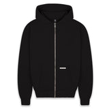 SUPER HEAVY BLANK ZIP-HOODIE BLACK