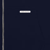 SUPER HEAVY BLANK ZIP-HOODIE BLACK IRIS