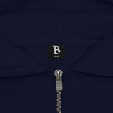 SUPER HEAVY BLANK ZIP-HOODIE BLACK IRIS