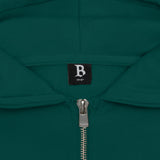 SUPER HEAVY BLANK ZIP-HOODIE GREEN