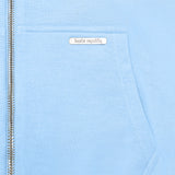 SUPER HEAVY BLANK ZIP-HOODIE BABY BLUE