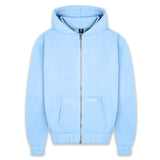SUPER HEAVY BLANK ZIP-HOODIE BABY BLUE