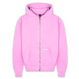 SUPER HEAVY BLANK ZIP-HOODIE PINK