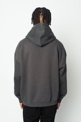 HEAVY OVERSIZE EMBO HOODIE STEEL GREY