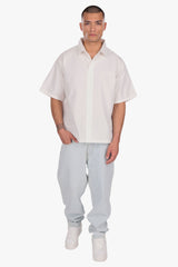 OVERSIZED SHORT SLEEVE SHIRT CREAM WHITE