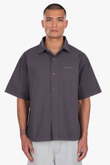 OVERSIZED SHORT SLEEVE SHIRT STEEL GREY