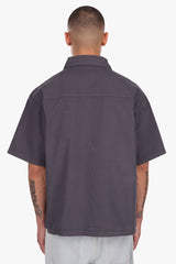 OVERSIZED SHORT SLEEVE SHIRT STEEL GREY