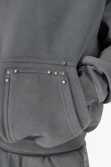 DOUBLE POCKET HOODIE ACID GREY