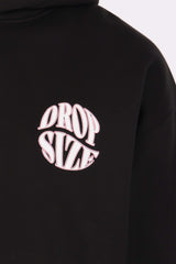 DROPSIZE CIRCLE HOODIE JET BLACK