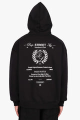 HEAVY OVERSIZE MEMBERS CLUB HOODIE BLACK