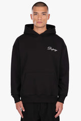 HEAVY OVERSIZE MEMBERS CLUB HOODIE BLACK