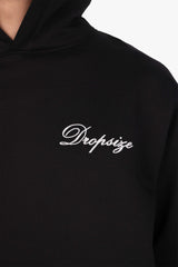 HEAVY OVERSIZE MEMBERS CLUB HOODIE BLACK