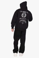 HEAVY OVERSIZE MEMBERS CLUB HOODIE BLACK
