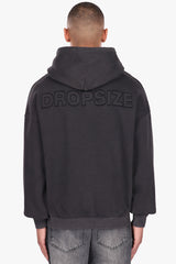 RAW APPLICATION HOODIE ACID BLACK