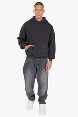 RAW APPLICATION HOODIE ACID BLACK