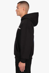 HEAVY OVERSIZE HALFTONE STAR HOODIE BLACK
