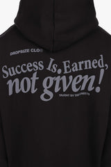 HEAVY OVERSIZE SUCCESS IS EARNED HOODIE BLACK