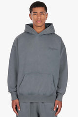 HEAVY OVERSIZE HD LOGO HOODIE WASHED GREY