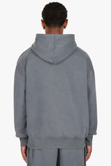 HEAVY OVERSIZE HD LOGO HOODIE WASHED GREY