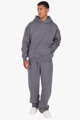 HEAVY OVERSIZE HD LOGO HOODIE  STEEL GREY