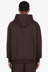 HEAVY OVERSIZE HD LOGO HOODIE CHOCOLATE