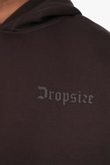 HEAVY OVERSIZE HD LOGO HOODIE CHOCOLATE