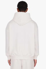 HEAVY OVERSIZE HD LOGO HOODIE  CREAM WHITE