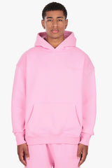 HEAVY OVERSIZE HD LOGO HOODIE PINK