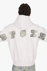 CAMO PATCH HOODIE GREY MELANGE