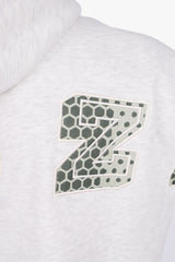 CAMO PATCH HOODIE GREY MELANGE