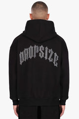 HEAVY OVERSIZE RHINESTONE HOODIE BLACK