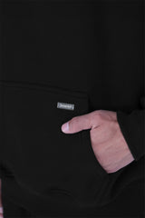 HEAVY OVERSIZE RHINESTONE HOODIE BLACK