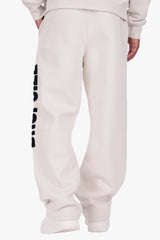 SPLIT FROTTEE EMBO SWEATPANTS CLEAR GREY