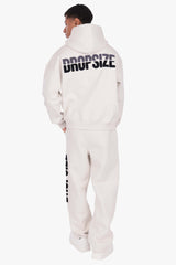 SPLIT FROTTEE EMBO SWEATPANTS CLEAR GREY