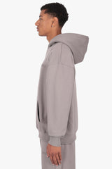 HEAVY OVERSIZE HD LOGO HOODIE  GREY