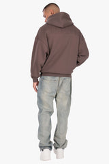 RAW APPLICATION HOODIE BROWN