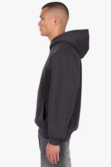 DROPSIZE SEAM HOODIE WASHED BLACK