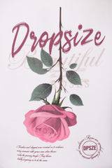 WOMENS PURPLE ROSE HOODIE WHITE