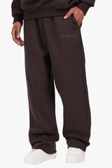 HD LOGO OPEN LEG JOGGER CHOCOLATE