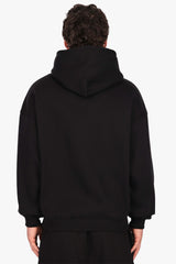 DOUBLE POCKET HOODIE WASHED BLACK