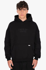 WAVY SEAM HOODIE WASHED BLACK