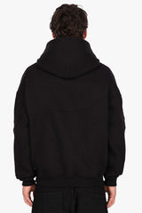 WAVY SEAM HOODIE WASHED BLACK