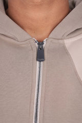 WAVY ZIP HOODIE BEIGE