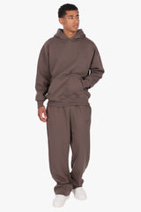 HEAVY OVERSIZE HD LOGO HOODIE BROWN